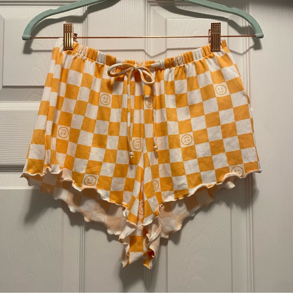 Gilly Hicks Smiley Checkered Lounge Shorts – Size S (New with Tags) - Item 0049
